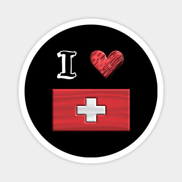 I love Flag from Swiss Magnet by JG0815Designs